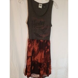 Women's Harley Davidson Gray Tue Dye Tank Dress Size M